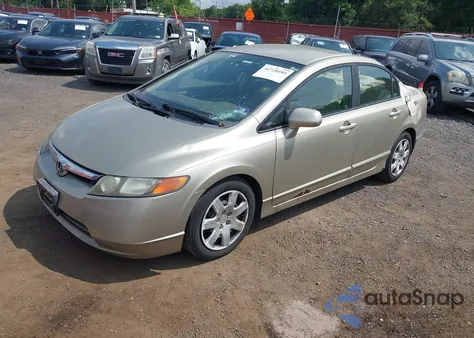 2007 Honda Civic Lx z USA, uszkodzony, nr VIN 2HGFA16567H501739